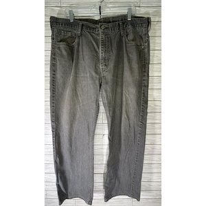 Levi‎ Strauss and Co Jeans Denim Mens 569 Gray 40x32 Loose Straight Leg Mid Rise